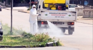 Osmangazi’de sokak sokak dezenfekte