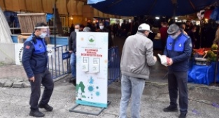 Zabıtanın ‘Sosyal Mesafe’ Hassasiyeti