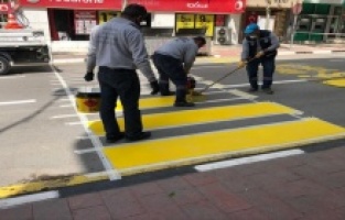 Manisa’da yol çizgileri yenilendi