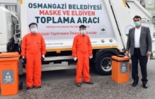 Atık maske ve eldivenler için özel ekip