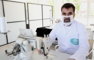 Nilüfer’de özel maskeler üretiliyor