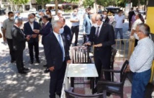 Konya’da sosyal mesafe ve maske denetimi