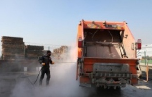 Bursa İnegöl'de önce şehir, sonra araçlar temizleniyor