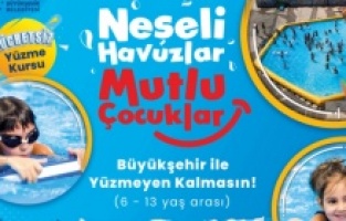 Bursa'da çocuklar portatif havuzda yüzme öğrenecek