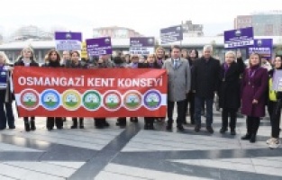 Osmangazide kadınlar, şiddete dur dedi