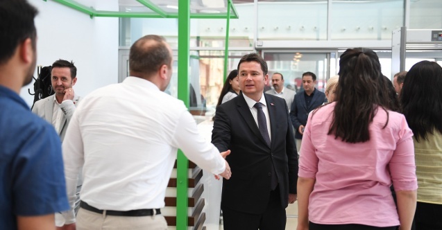 Başkan Aydın mesai arkadaşlarıyla bayramlaştı